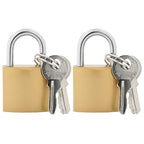vidaXL U Schloss mit Schlüsseln 2 pcs Messing Eisen