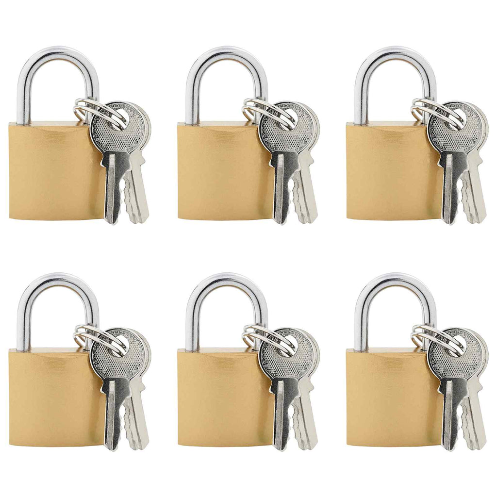 vidaXL U Schloss mit Schlüsseln 6 pcs Messing Eisen