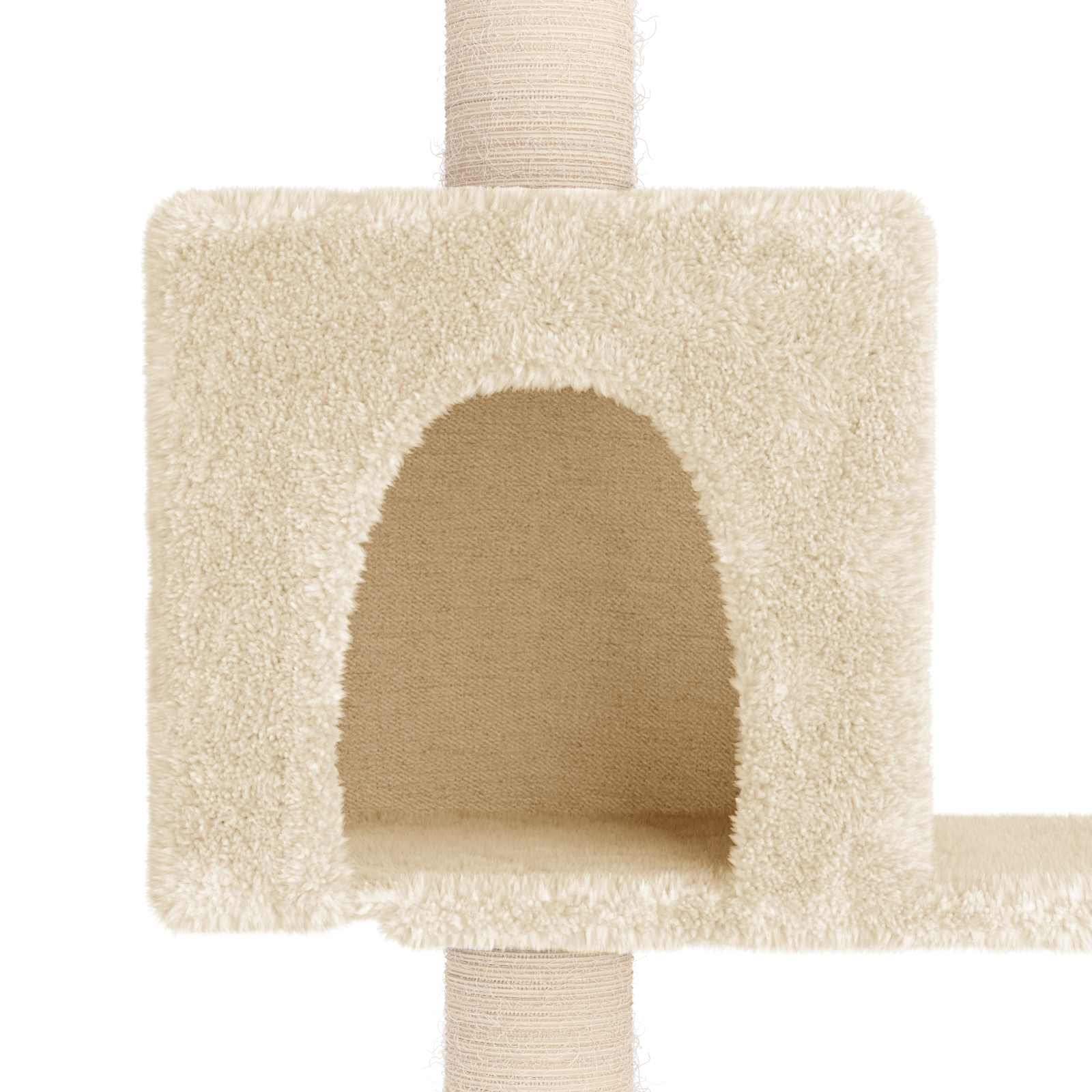 vidaXL Katzennbaum mit Sisal-Kratzsäulen Creme 177,5 cm