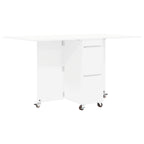 vidaXL Esstisch 2 pcs 140 x 80 x 77 cm Holzwerkstoff Weiß Rechtwinklig
