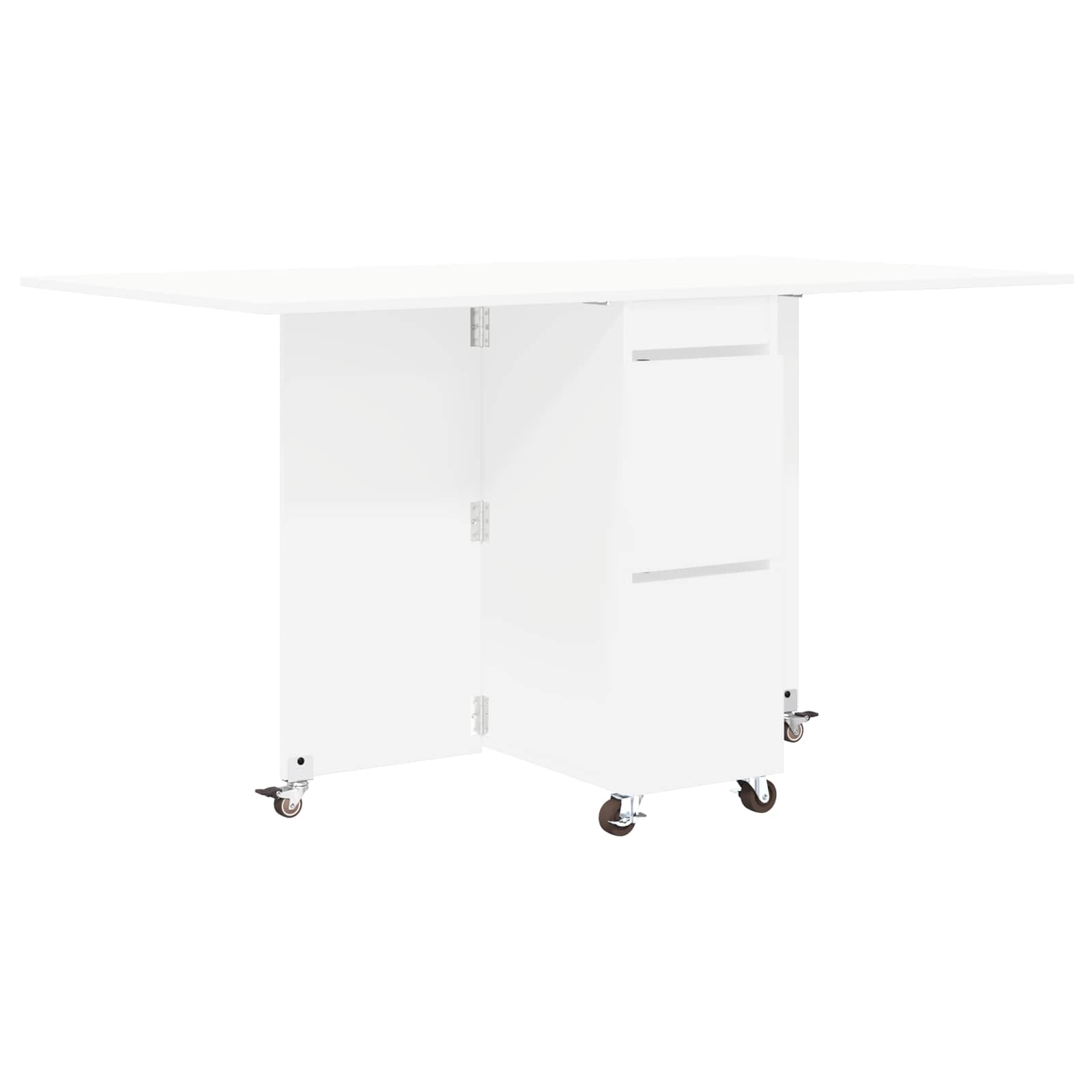 vidaXL Esstisch 2 pcs 140 x 80 x 77 cm Holzwerkstoff Weiß Rechtwinklig