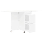 vidaXL Esstisch 2 pcs 140 x 80 x 77 cm Holzwerkstoff Weiß Rechtwinklig