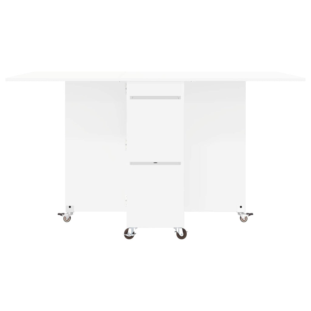 vidaXL Esstisch 2 pcs 140 x 80 x 77 cm Holzwerkstoff Weiß Rechtwinklig