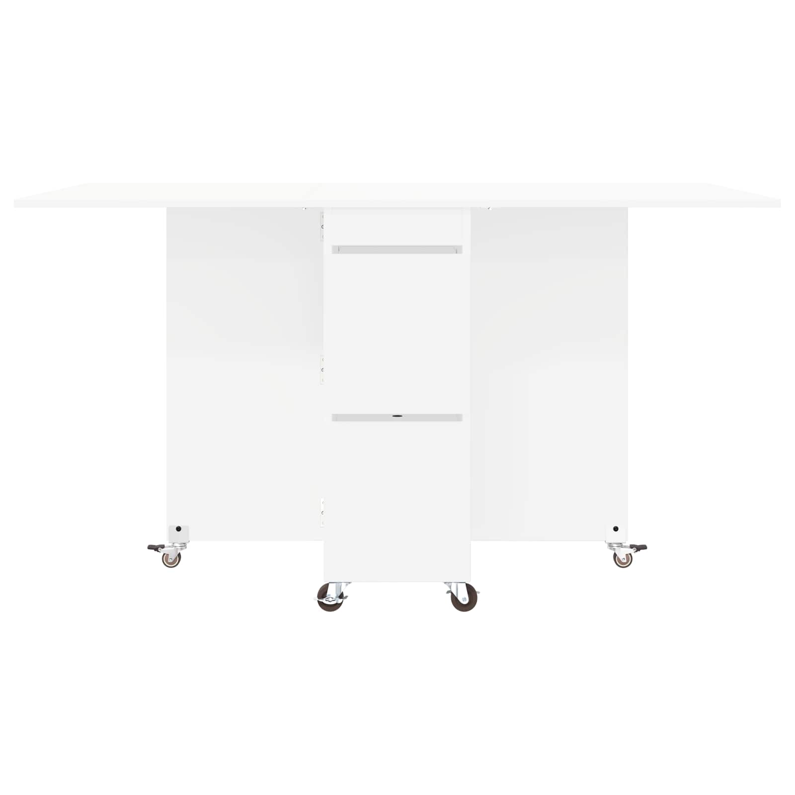 vidaXL Esstisch 2 pcs 140 x 80 x 77 cm Holzwerkstoff Weiß Rechtwinklig