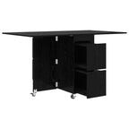 vidaXL Esstisch 2 pcs 140 x 80 x 77 cm Holzwerkstoff Schwarze Eiche