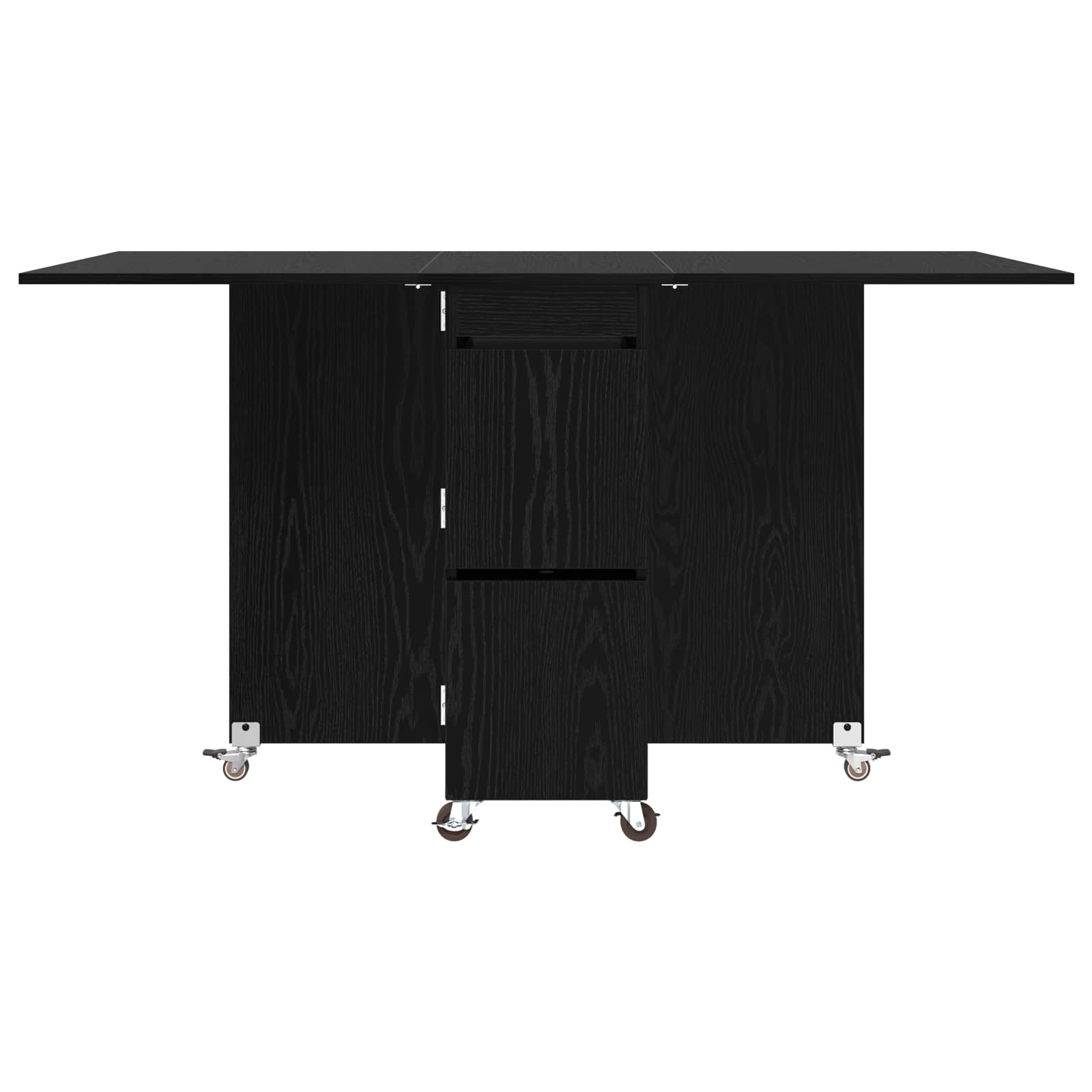 vidaXL Esstisch 2 pcs 140 x 80 x 77 cm Holzwerkstoff Schwarze Eiche