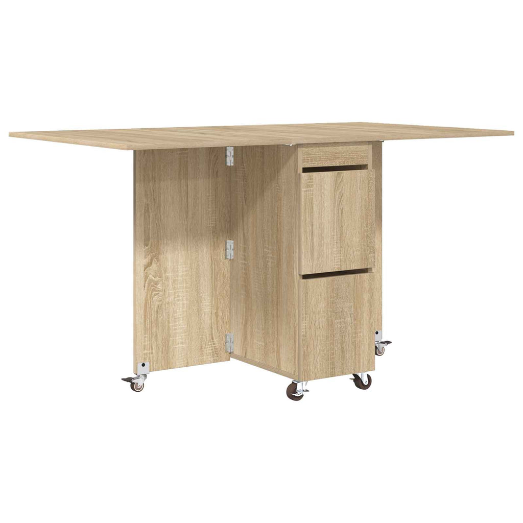 vidaXL Esstisch 2 pcs 140 x 80 x 77 cm Holzwerkstoff Sonoma-Eiche