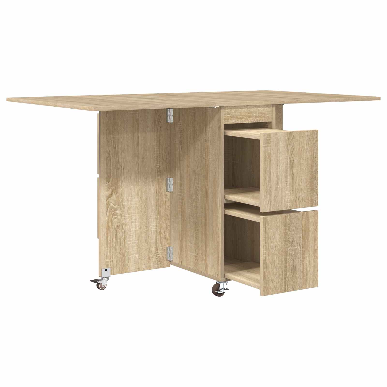 vidaXL Esstisch 2 pcs 140 x 80 x 77 cm Holzwerkstoff Sonoma-Eiche