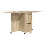 vidaXL Esstisch 2 pcs 140 x 80 x 77 cm Holzwerkstoff Sonoma-Eiche