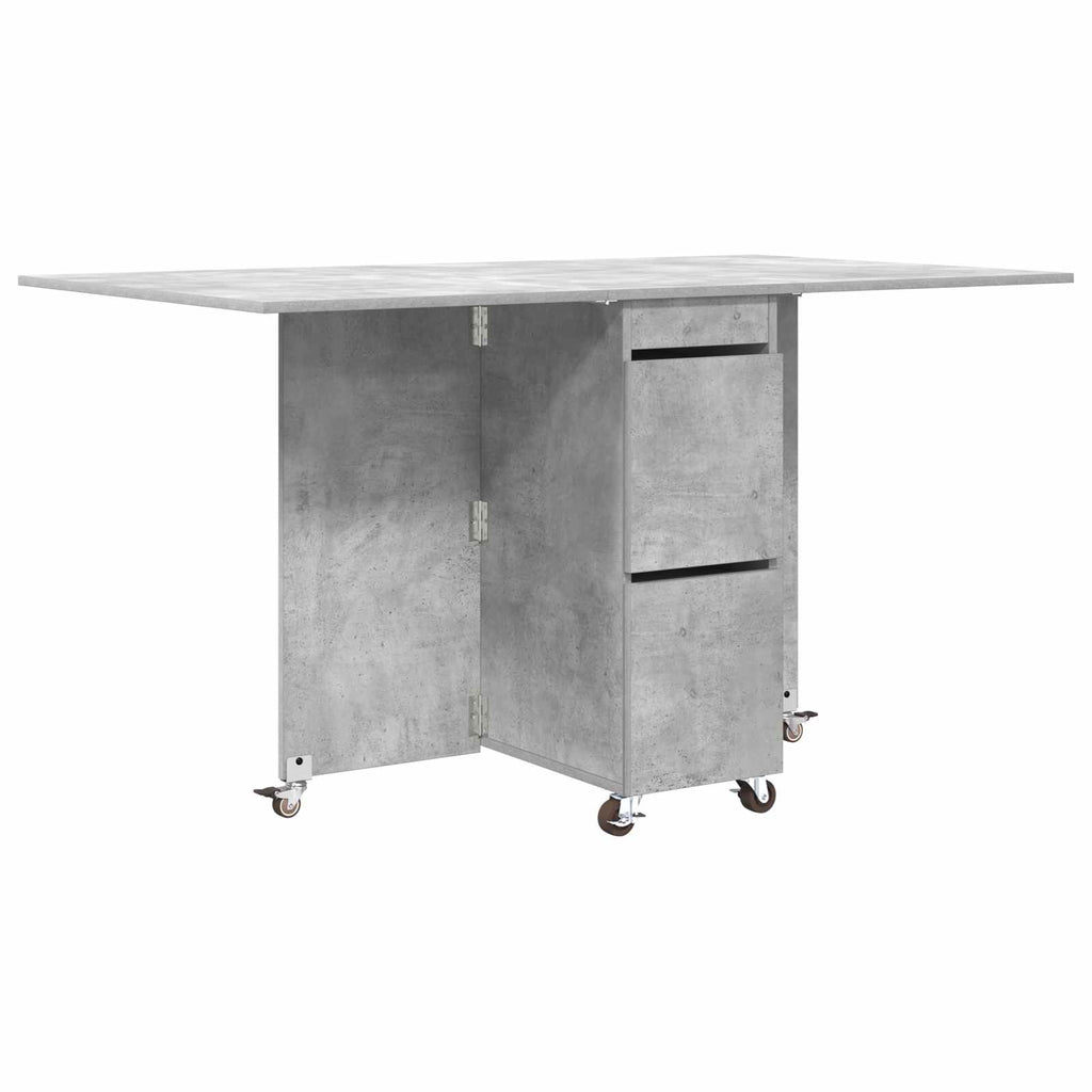 vidaXL Esstisch 2 pcs 140 x 80 x 77 cm Holzwerkstoff Betongrau