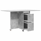 vidaXL Esstisch 2 pcs 140 x 80 x 77 cm Holzwerkstoff Betongrau