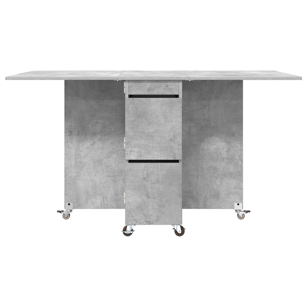 vidaXL Esstisch 2 pcs 140 x 80 x 77 cm Holzwerkstoff Betongrau