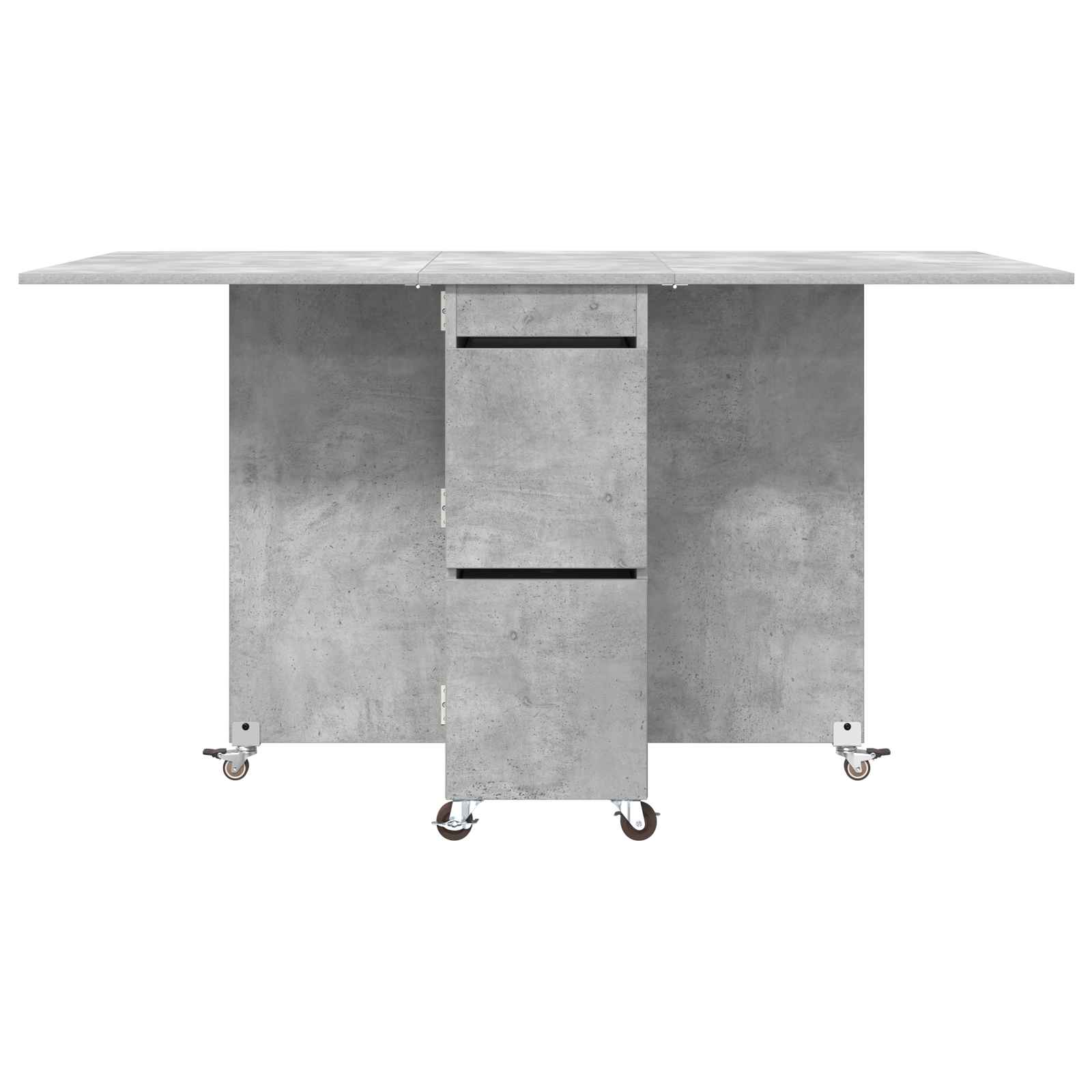 vidaXL Esstisch 2 pcs 140 x 80 x 77 cm Holzwerkstoff Betongrau
