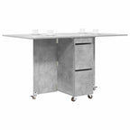 vidaXL Esstisch 2 pcs 140 x 80 x 77 cm Holzwerkstoff Betongrau