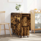 vidaXL Esstisch 2 pcs 140 x 80 x 77 cm Holzwerkstoff Geräucherte Eiche