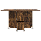 vidaXL Esstisch 2 pcs 140 x 80 x 77 cm Holzwerkstoff Geräucherte Eiche