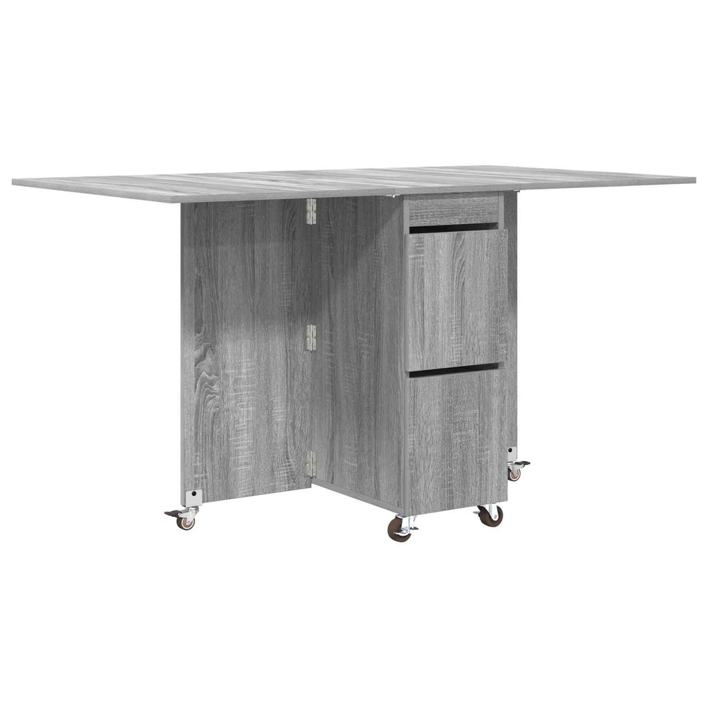 vidaXL Esstisch 2 pcs 140 x 80 x 77 cm Holzwerkstoff Grau Sonoma