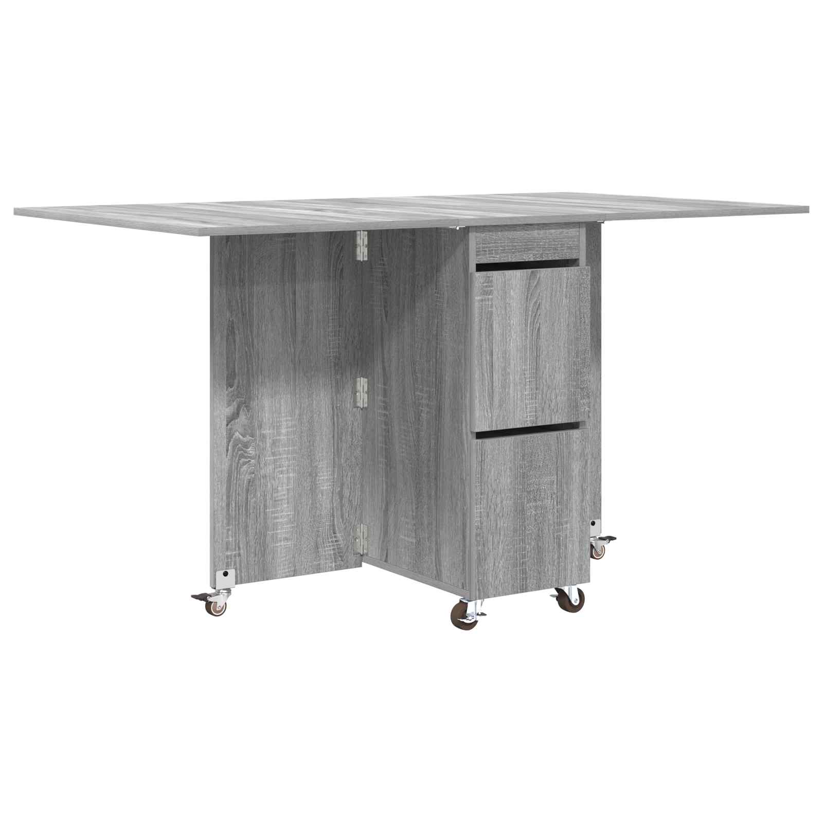 vidaXL Esstisch 2 pcs 140 x 80 x 77 cm Holzwerkstoff Grau Sonoma