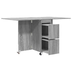 vidaXL Esstisch 2 pcs 140 x 80 x 77 cm Holzwerkstoff Grau Sonoma