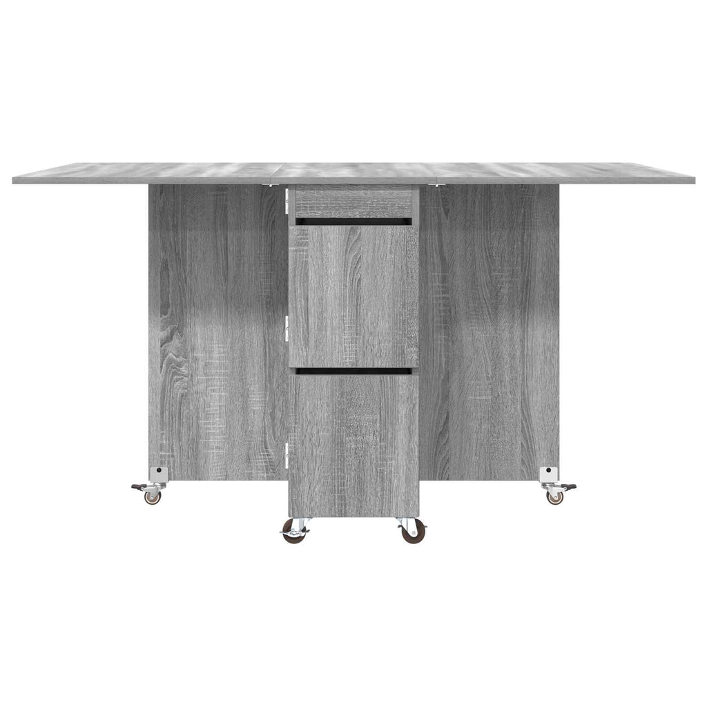 vidaXL Esstisch 2 pcs 140 x 80 x 77 cm Holzwerkstoff Grau Sonoma