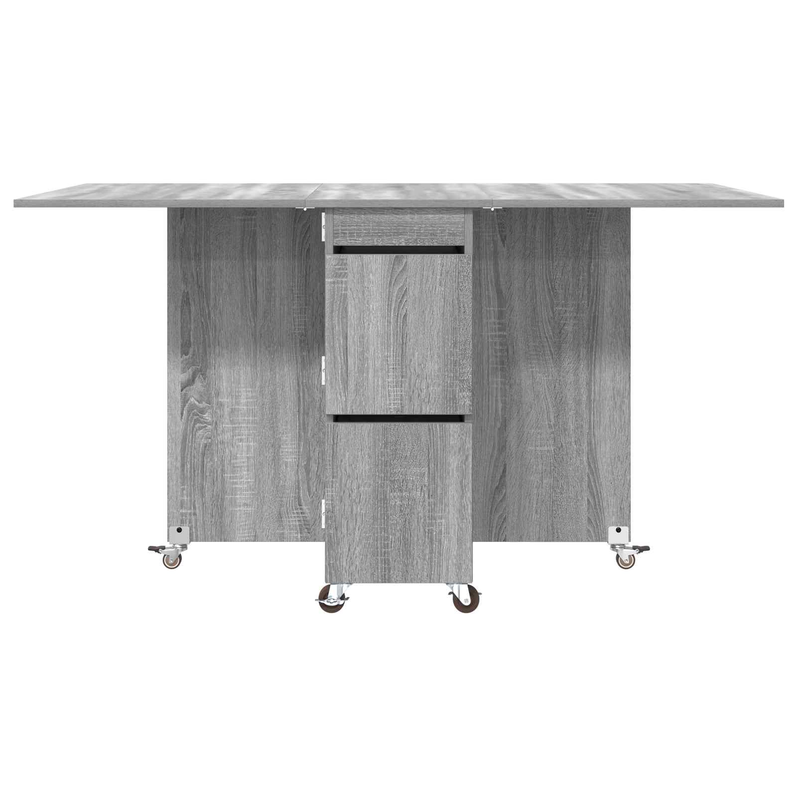 vidaXL Esstisch 2 pcs 140 x 80 x 77 cm Holzwerkstoff Grau Sonoma