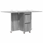 vidaXL Esstisch 2 pcs 140 x 80 x 77 cm Holzwerkstoff Grau Sonoma