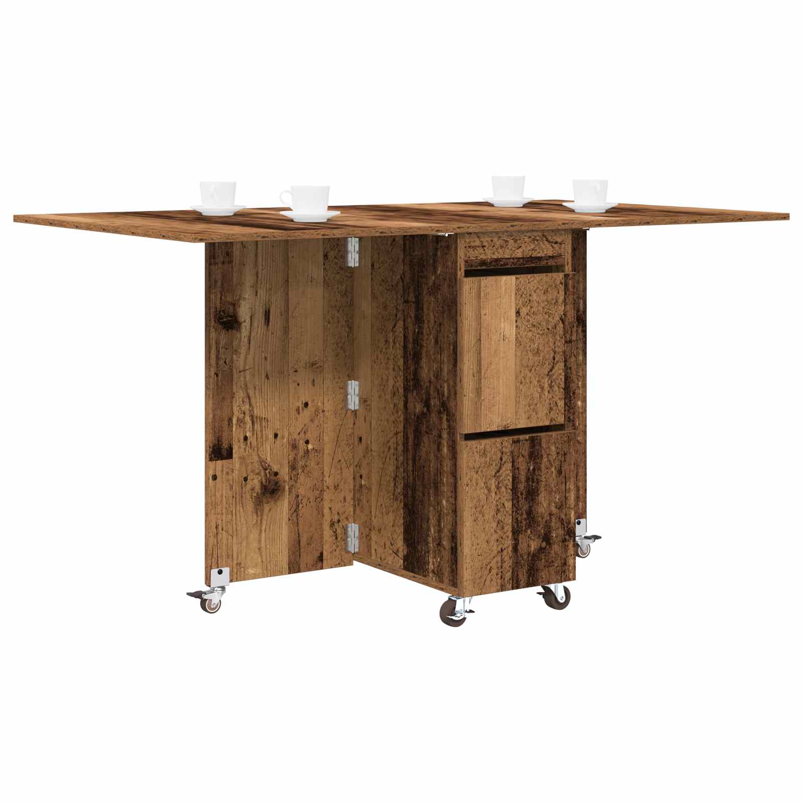 vidaXL Esstisch 2 pcs 140 x 80 x 77 cm Holzwerkstoff Altholz