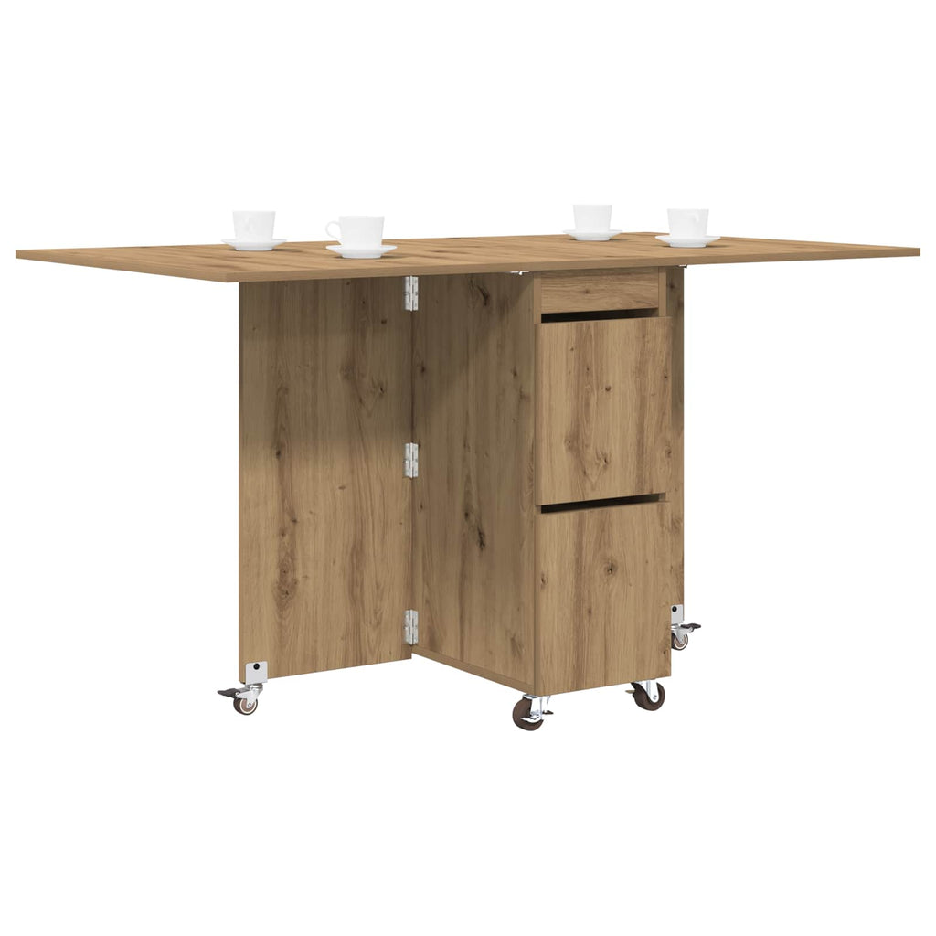 vidaXL Esstisch 2 pcs 140 x 80 x 77 cm Holzwerkstoff Artisan-Eiche
