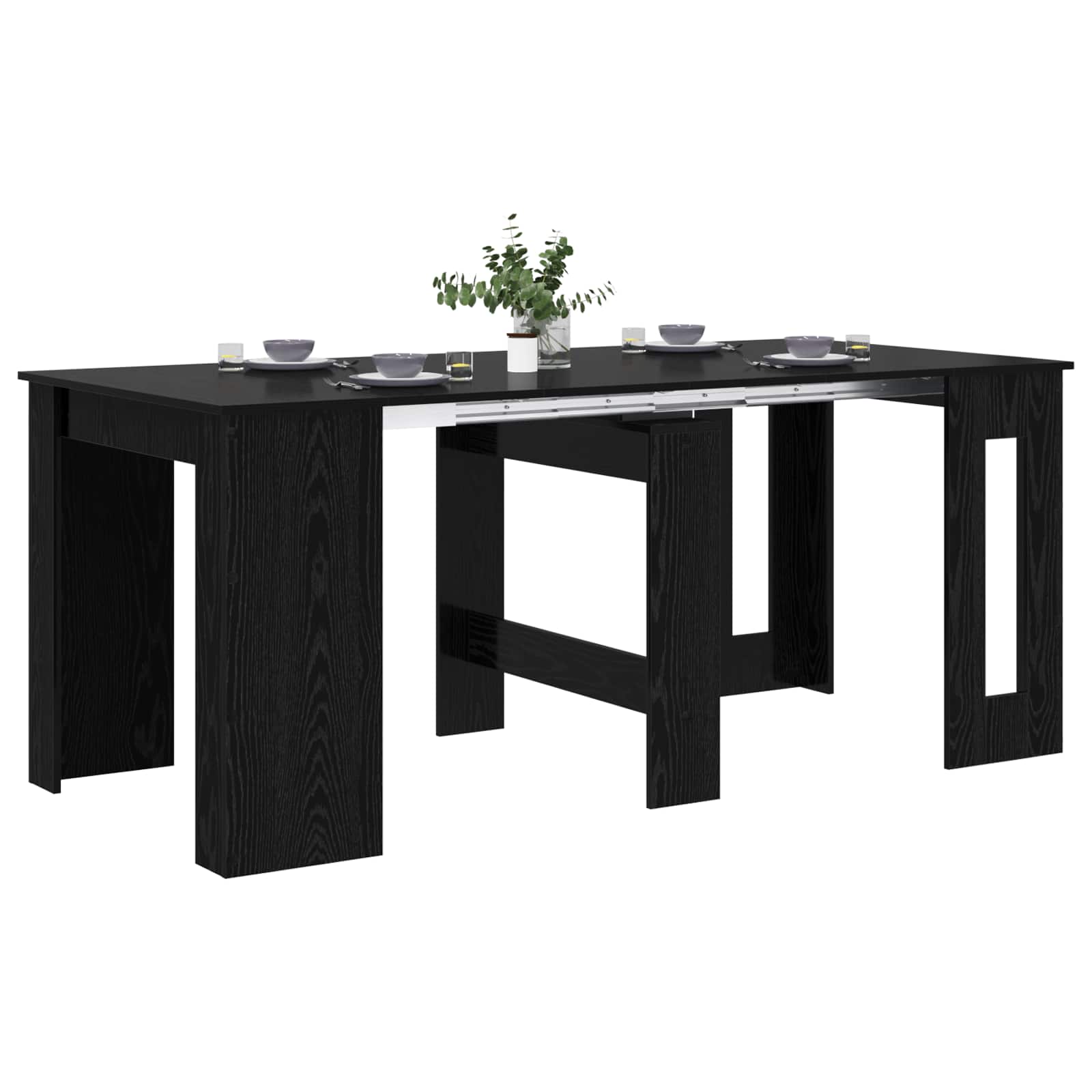 vidaXL Esstisch 180 x 85 x 75 cm Holzwerkstoff Schwarze Eiche