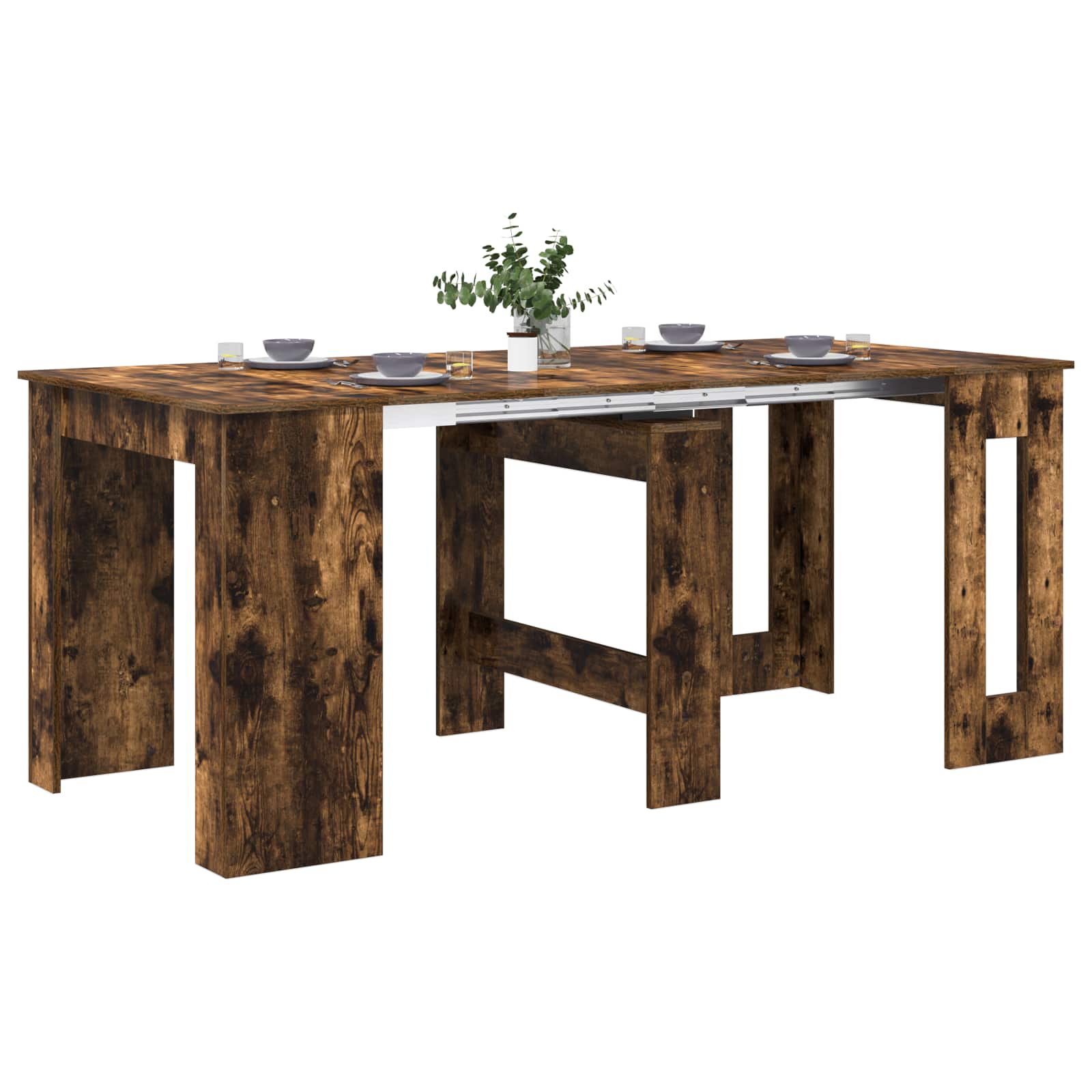 vidaXL Esstisch 180 x 85 x 75 cm Holzwerkstoff Geräucherte Eiche