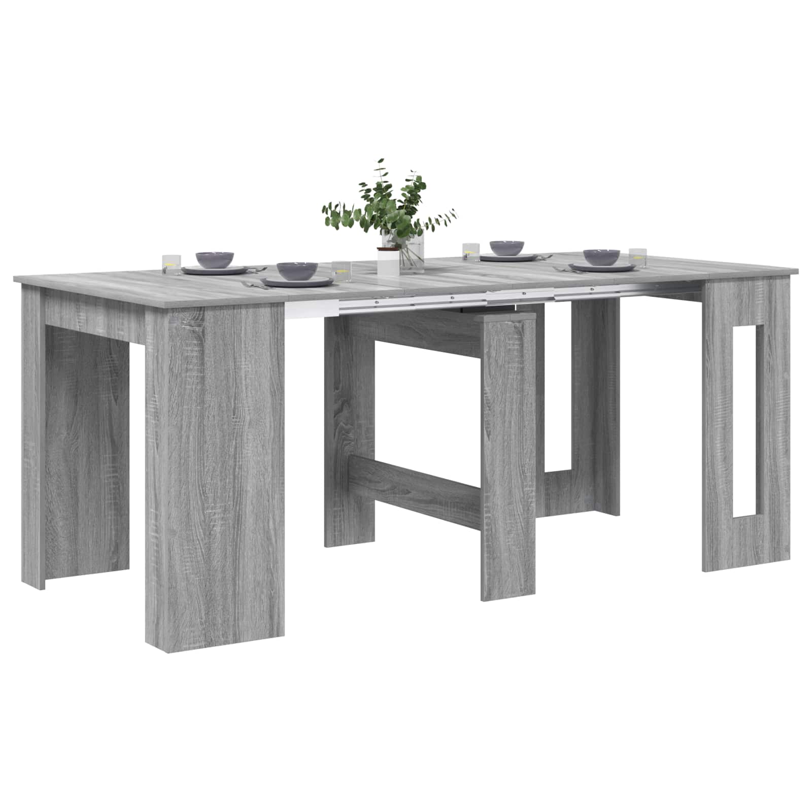 vidaXL Esstisch 180 x 85 x 75 cm Holzwerkstoff Grau Sonoma