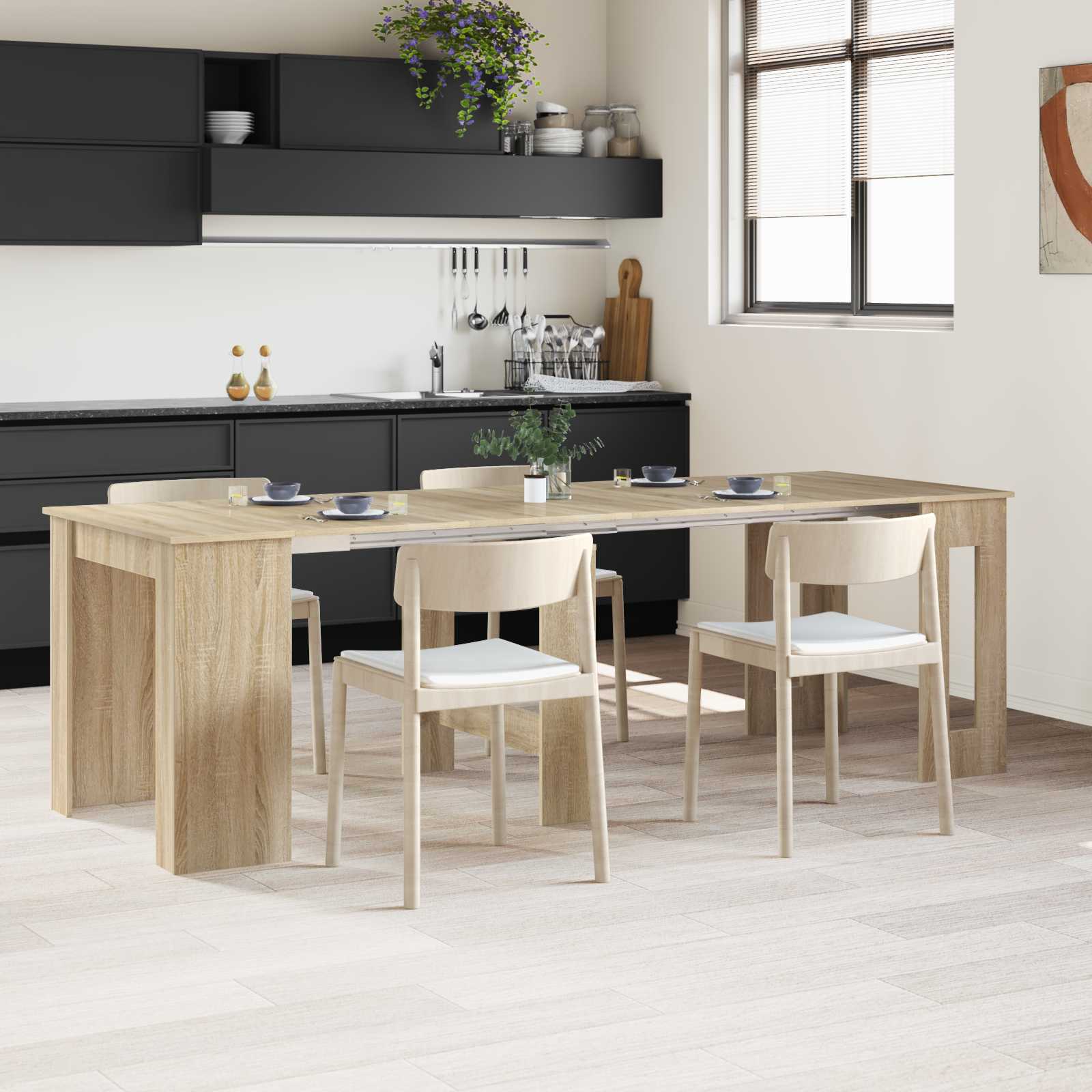 vidaXL Esstisch 180 x 85 x 75 cm Holzwerkstoff Sonoma-Eiche