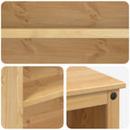 vidaXL Küchentrolley 2 pcs Honigwachs 112 x 77 x 91,5 cm Massiv-Kiefer