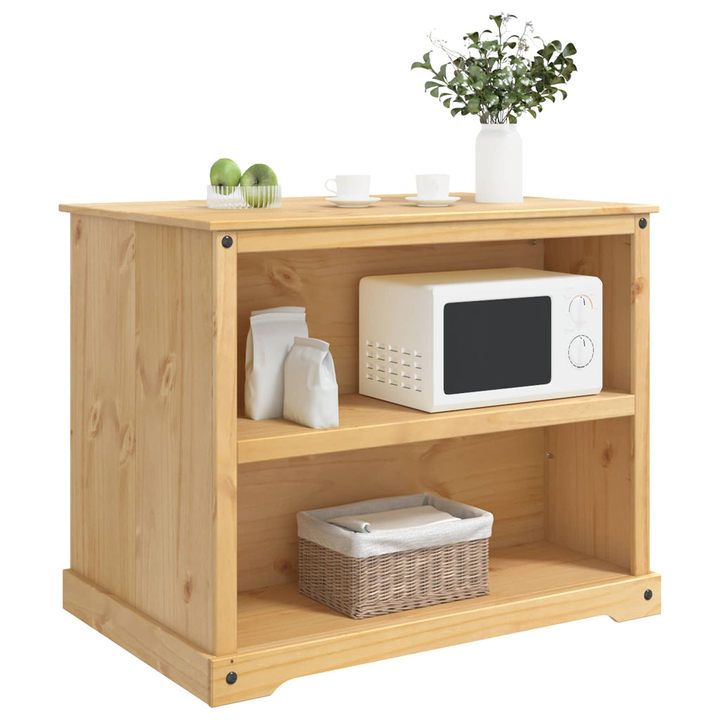 vidaXL Küchentrolley 2 pcs Honigwachs 112 x 77 x 91,5 cm Massiv-Kiefer