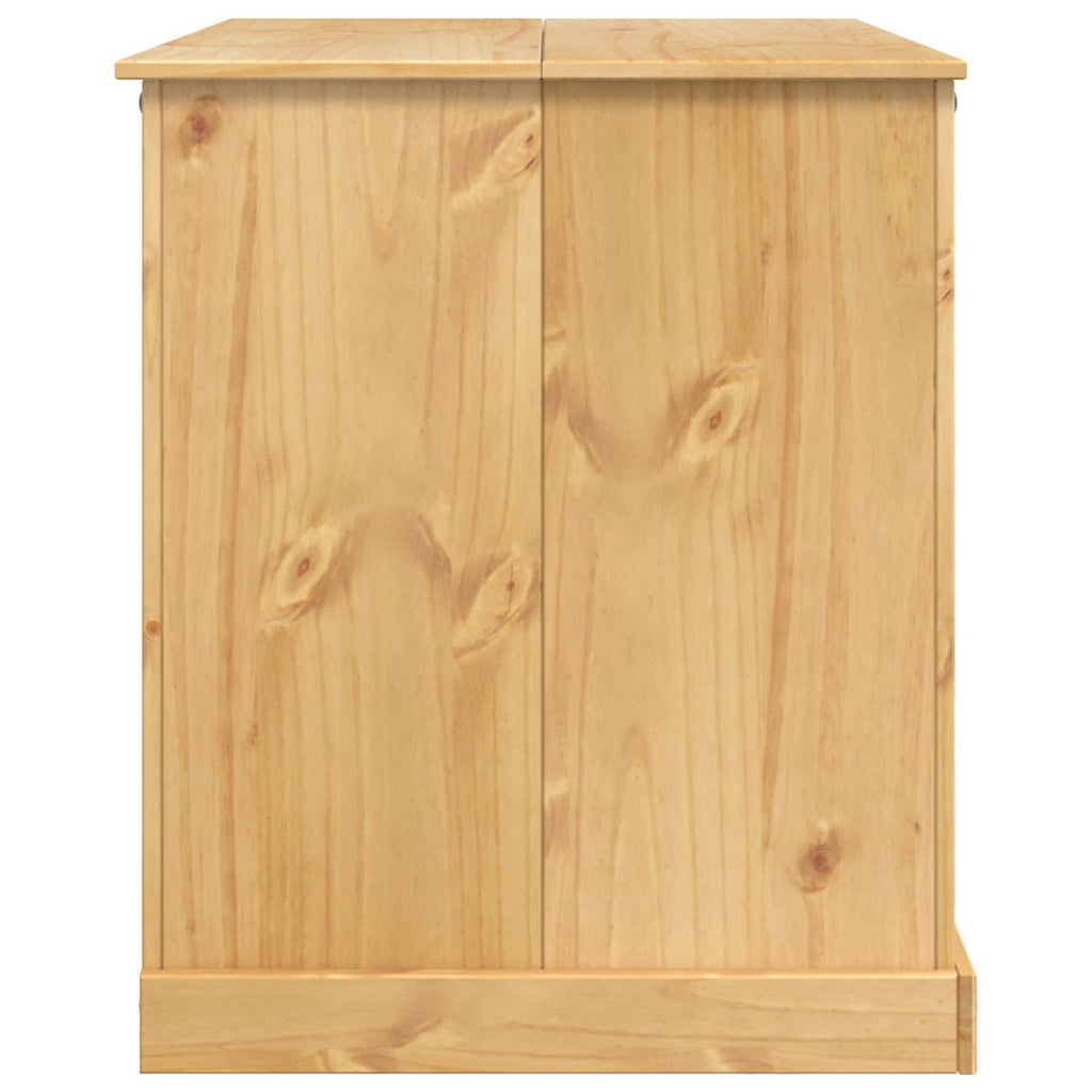 vidaXL Küchentrolley 2 pcs Honigwachs 112 x 77 x 91,5 cm Massiv-Kiefer