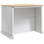 vidaXL Küchentrolley 2 pcs Weiß und Honigwachs 112 x 77 x 91,5 cm