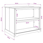 vidaXL Küchentrolley 2 pcs Weiß und Honigwachs 112 x 77 x 91,5 cm