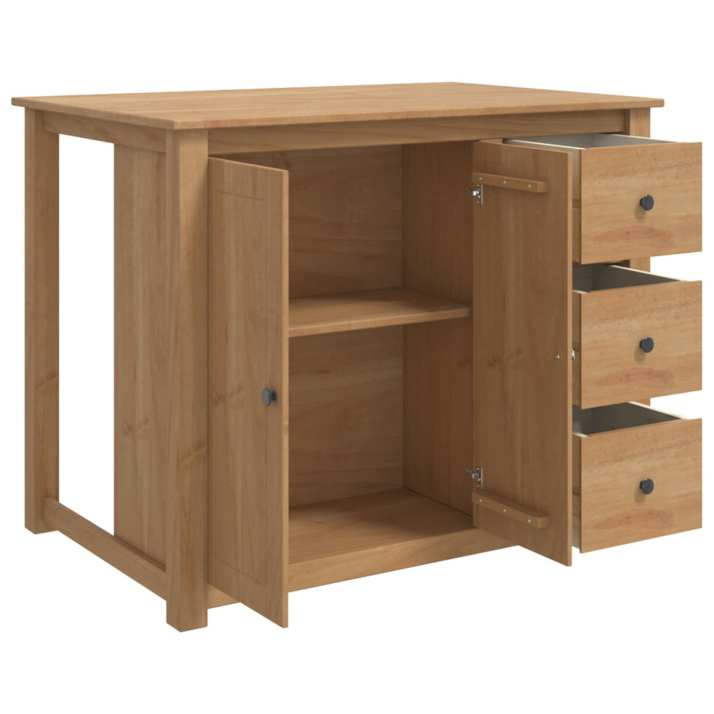 vidaXL Küchentrolley mit Tür PANAMA 2 pcs Honigwachs 112 x 77 x 90 cm