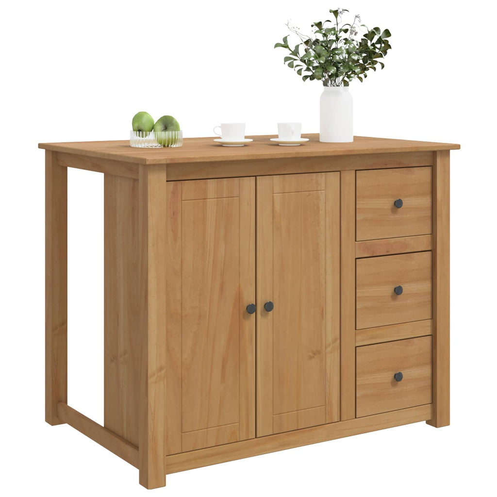 vidaXL Küchentrolley mit Tür PANAMA 2 pcs Honigwachs 112 x 77 x 90 cm
