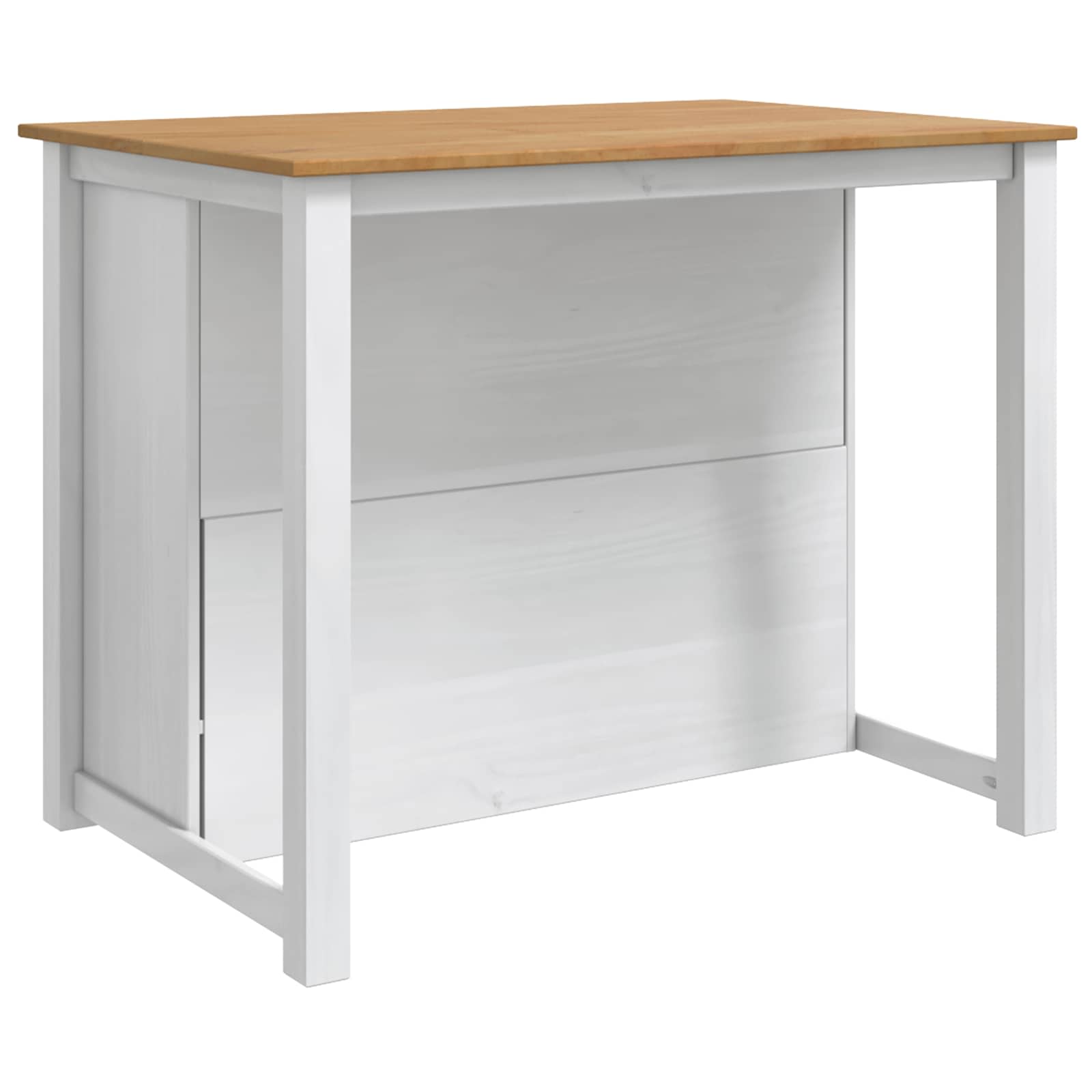 vidaXL Küchentrolley PANAMA 2 pcs Weiß und Honigwachs 112 x 77 x 90 cm