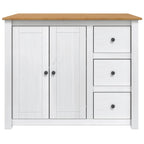 vidaXL Küchentrolley PANAMA 2 pcs Weiß und Honigwachs 112 x 77 x 90 cm