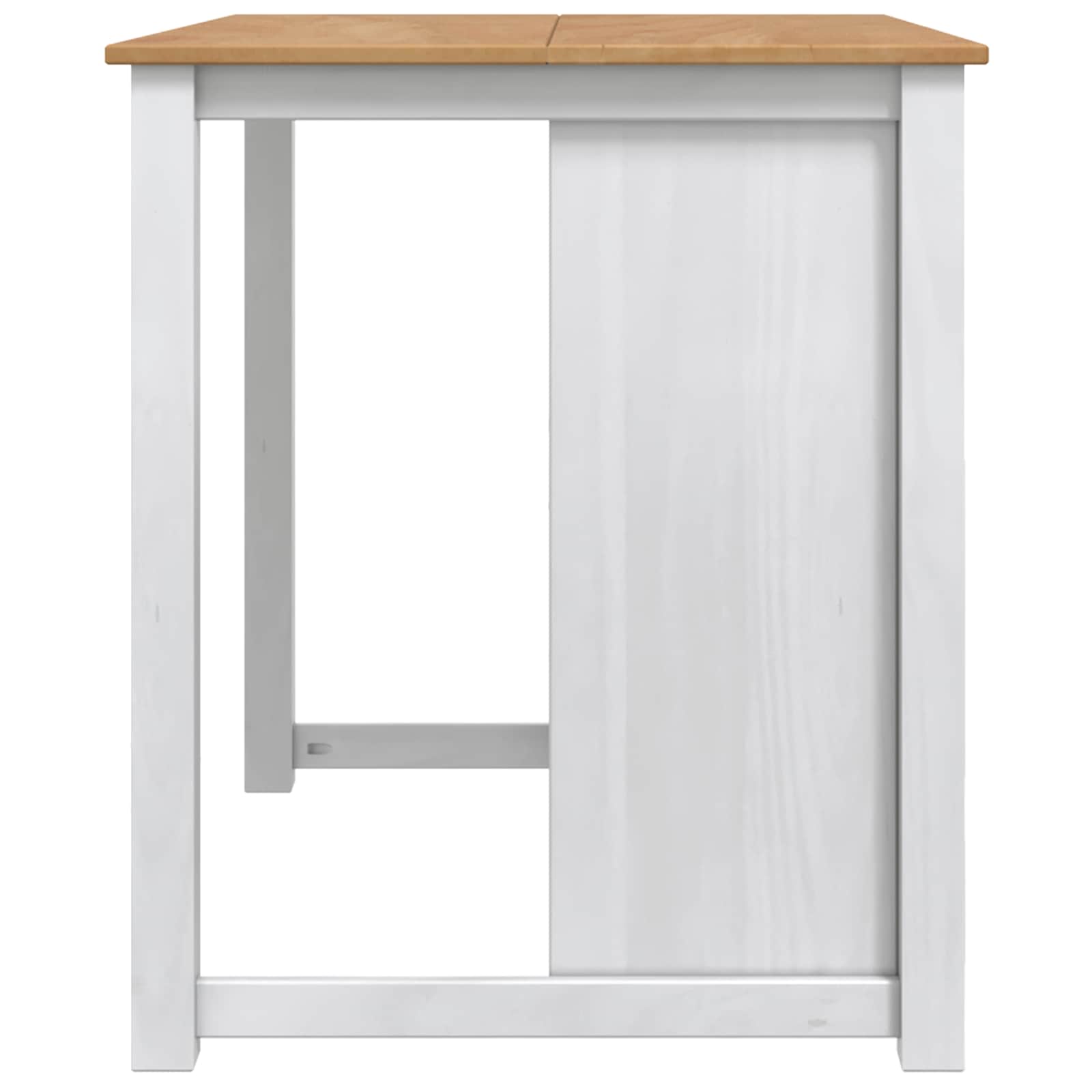 vidaXL Küchentrolley PANAMA 2 pcs Weiß und Honigwachs 112 x 77 x 90 cm