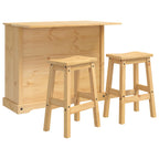 vidaXL Kücheninsel Set mit Schubladen 3 pcs Honigwachs Massiv-Kiefer