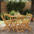 vidaXL Klappbare Gartenstühle 6 pcs Natur 40 x 53 x 80 cm