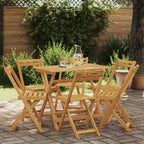 vidaXL Klappbare Gartenstühle 6 pcs Natur 40 x 53 x 80 cm