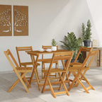 vidaXL Klappbare Gartenstühle 6 pcs Natur 40 x 53 x 80 cm