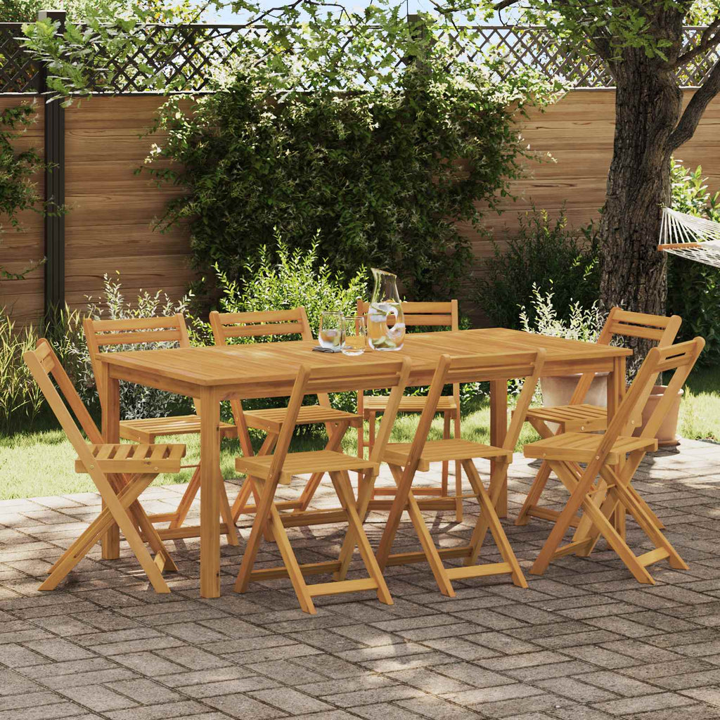 vidaXL Außen Bistro-Stühle 8 pcs Natur 40 x 53 x 80 cm