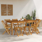 vidaXL Außen Bistro-Stühle 8 pcs Natur 40 x 53 x 80 cm