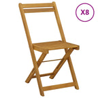 vidaXL Außen Bistro-Stühle 8 pcs Natur 40 x 53 x 80 cm