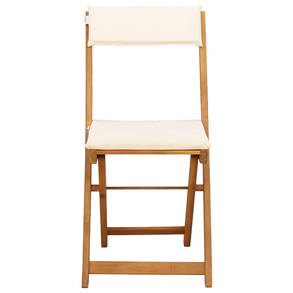 vidaXL Außen Bistro-Stühle 6 pcs Cremeweiß 40 x 53 x 80 cm